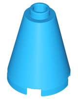 LEGO® los onderdeel Kegel in kleur Donker Azuurblauw 3942c