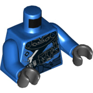 Plaatje in Gallery viewer laden, LEGO® los onderdeel Lijf met Motief Blauw 973pb3262c01