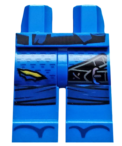 LEGO® los onderdeel Benen met Motief Blauw 970c00pb0857