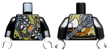Plaatje in Gallery viewer laden, LEGO® los onderdeel Lijf met Motief Zwart 973pb3257c01