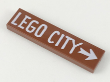 Plaatje in Gallery viewer laden, LEGO® onderdeel Tegel met Motief Roodachtig Bruin 2431pb0522