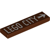 Plaatje in Gallery viewer laden, LEGO® onderdeel Tegel met Motief Roodachtig Bruin 2431pb0522