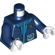 Plaatje in Gallery viewer laden, LEGO® los onderdeel Lijf met Motief Donkerblauw 973pb3188c01