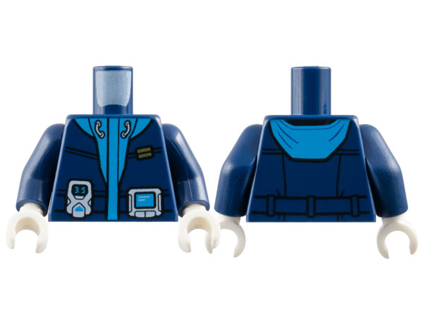LEGO® los onderdeel Lijf met Motief Donkerblauw 973pb3188c01