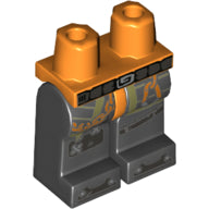 Plaatje in Gallery viewer laden, LEGO® los onderdeel Benen met Motief Oranje 970c11pb41