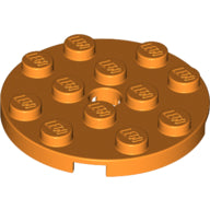 LEGO® los onderdeel Plaat Rond in kleur Oranje 60474