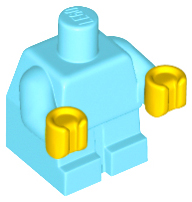 LEGO® onderdeel Lijf Accessoire Medium Azuurblauw 25128pb001