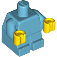 Plaatje in Gallery viewer laden, LEGO® onderdeel Lijf Accessoire Medium Azuurblauw 25128pb001