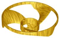 LEGO® los onderdeel Propellor in kleur Parel Goud 18592