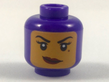 Plaatje in Gallery viewer laden, LEGO® los onderdeel Hoofd in kleur Donkerpaars 3626cpb1982
