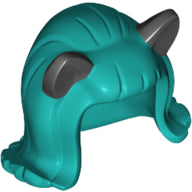 Plaatje in Gallery viewer laden, LEGO® los onderdeel Haar in kleur Donker Turkoois 20592pb02