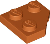 Plaatje in Gallery viewer laden, LEGO® los onderdeel Wig Plaat in kleur Donker Oranje 26601