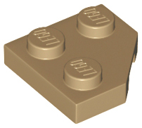 Plaatje in Gallery viewer laden, LEGO® los onderdeel Wig Plaat Donker Geelbruin 26601