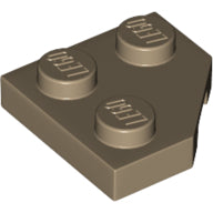 Plaatje in Gallery viewer laden, LEGO® los onderdeel Wig Plaat Donker Geelbruin 26601