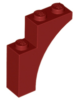 Plaatje in Gallery viewer laden, LEGO® los onderdeel Steen Boog in kleur Donkerrood 13965