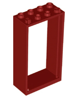 Plaatje in Gallery viewer laden, LEGO® los onderdeel Deurkozijn in kleur Donkerrood 60599