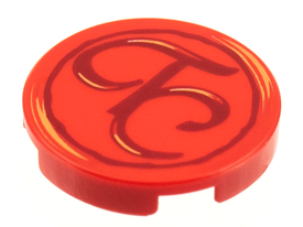 LEGO® los onderdeel Tegel Rond met Motief Rood 14769pb213