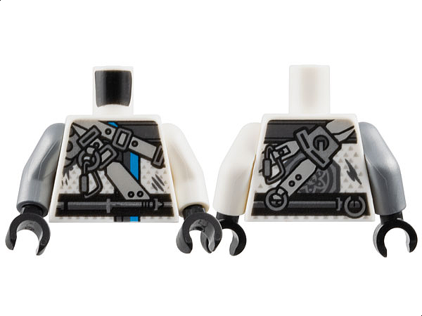 LEGO® los onderdeel Lijf met Motief Wit 973pb3264c01