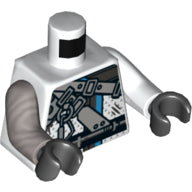 Plaatje in Gallery viewer laden, LEGO® los onderdeel Lijf met Motief Wit 973pb3264c01