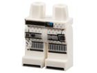 LEGO® los onderdeel Benen met Motief Wit 970c00pb0859