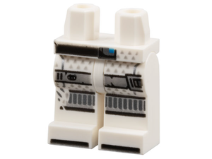 LEGO® los onderdeel Benen met Motief Wit 970c00pb0859