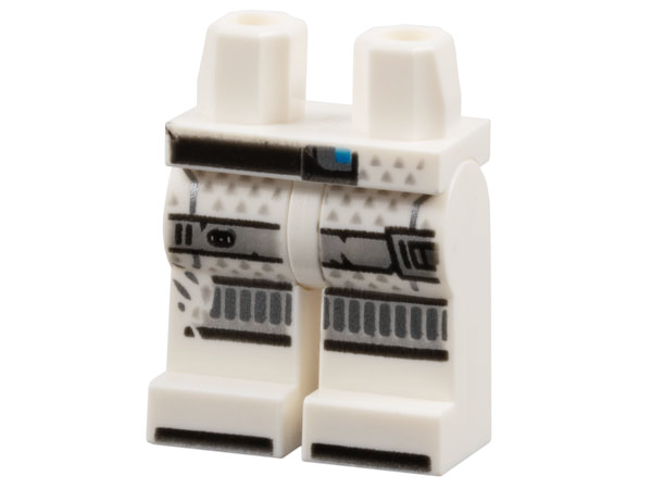 LEGO® los onderdeel Benen met Motief Wit 970c00pb0859