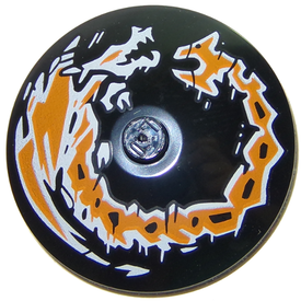 LEGO® los onderdeel Schaal met Motief Zwart 3960pb057