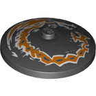 LEGO® los onderdeel Schaal met Motief Zwart 3960pb057