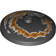 LEGO® los onderdeel Schaal met Motief Zwart 3960pb057