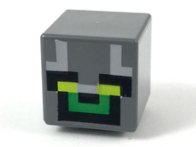 Plaatje in Gallery viewer laden, LEGO® Hoofd Aangepast Donker Blauwachtig Grijs 19729pb025