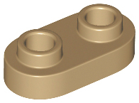 LEGO® los onderdeel Plaat Rond Donker Geelbruin 35480