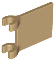 LEGO® los onderdeel Vlag in kleur Donker Geelbruin 2335