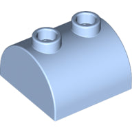 Plaatje in Gallery viewer laden, LEGO® los onderdeel Dakpan Gebogen Helder Lichtblauw 30165