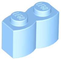 LEGO® los onderdeel Steen Aangepast Helder Lichtblauw 30136