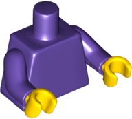 LEGO® los onderdeel Lijf in kleur Donkerpaars 973c80
