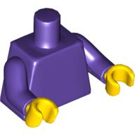 Plaatje in Gallery viewer laden, LEGO® los onderdeel Lijf in kleur Donkerpaars 973c80