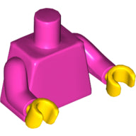LEGO® los onderdeel Lijf in kleur Donker Roze 973c03