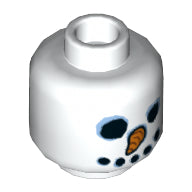 LEGO® los onderdeel Hoofd in kleur Wit 3626pb2229
