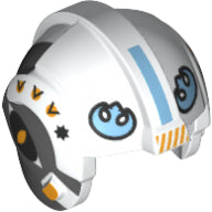 LEGO® los onderdeel Hoofddeksels in kleur Wit x164pb21