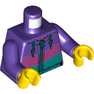 Plaatje in Gallery viewer laden, LEGO® los onderdeel Lijf met Motief Donkerpaars 973pb3163c01