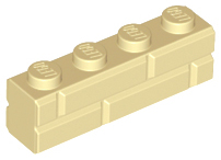 LEGO® los onderdeel Steen Aangepast in kleur Geelbruin 15533