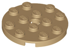 LEGO® los onderdeel Plaat Rond Donker Geelbruin 60474