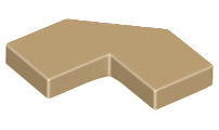 LEGO® los onderdeel Tegel Aangepast Donker Geelbruin 27263