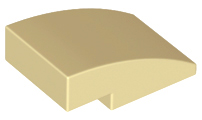 Plaatje in Gallery viewer laden, LEGO® los onderdeel Dakpan Gebogen in kleur Geelbruin 24309