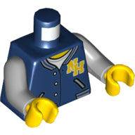 Plaatje in Gallery viewer laden, LEGO® los onderdeel Lijf met Motief Donkerblauw 973pb3331c01