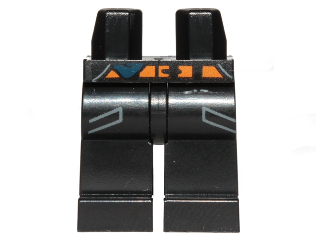 LEGO® los onderdeel Benen met Motief Zwart 970c00pb0884