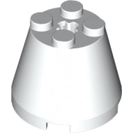 LEGO® los onderdeel Kegel in kleur Wit 6233
