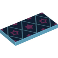 LEGO® Tegel met Motief Medium Azuurblauw 87079pb0501