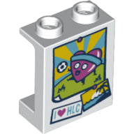 LEGO® los onderdeel Paneel met Motief Wit 87552pb049