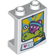 LEGO® los onderdeel Paneel met Motief Wit 87552pb049